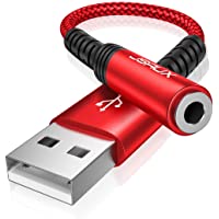 JSAUX Tarjeta De Sonido Externa USB[ Hi-Fi-TRRS-192KHZ@24bit ]- Adaptador Jack A USB- USB A 3-5mm Jacks Auriculares…